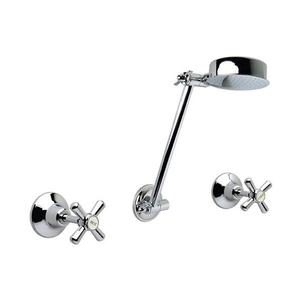 Austworld, monopoly tapware, whitehall easy clean shower set top assembly anti vandal, chrome disc