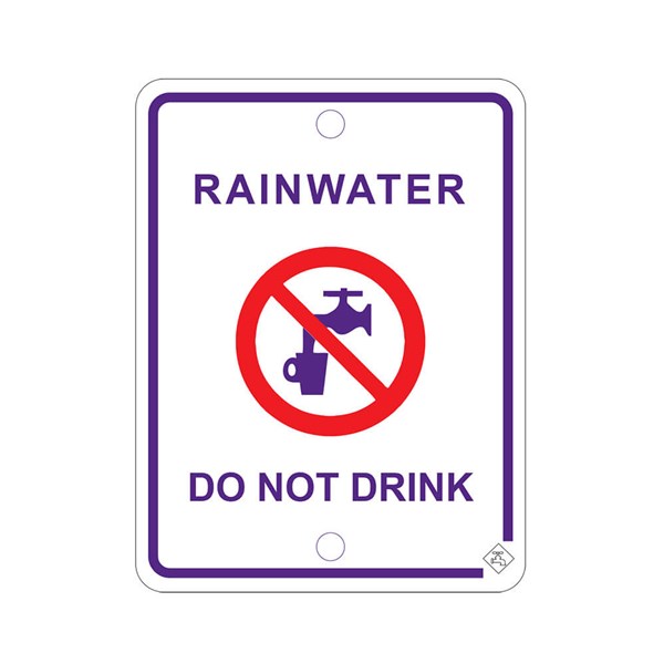 Austworld, titaflex, signs, RAINWATER PROHABITION SIGN, recycled water