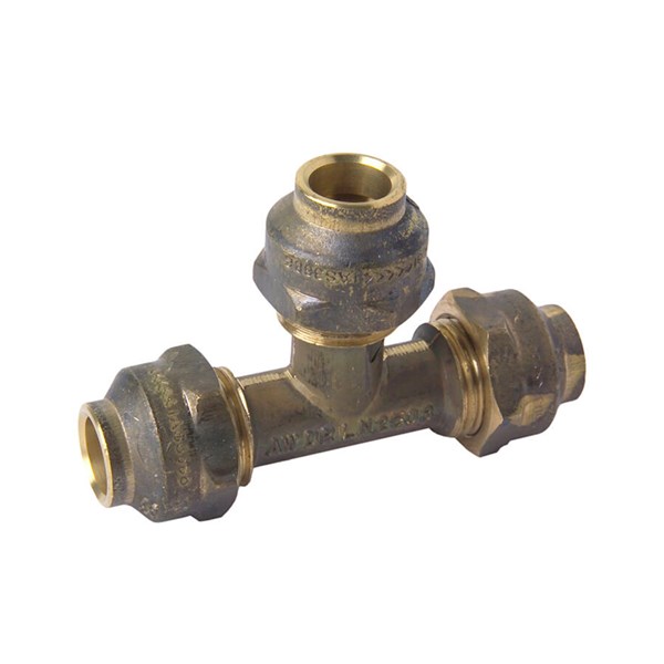 Austworld Metforge flared compression - tee triple union brass 20C