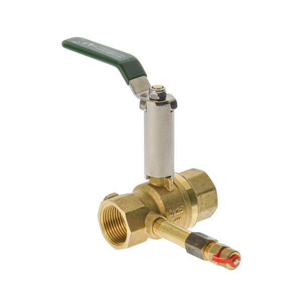 Austworld Logi valve, watermarked ball valves, HVAC with test point and mini ball valve, brass, with extension