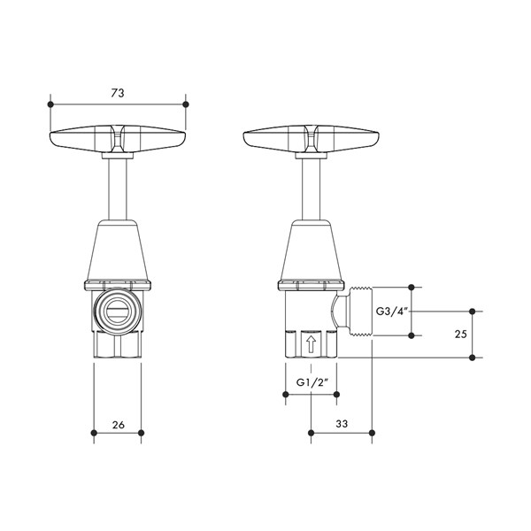 Austworld, monopoly tapware, technical drawing,	
PARK LANE WASHING MACHINE SET , Chrome plated