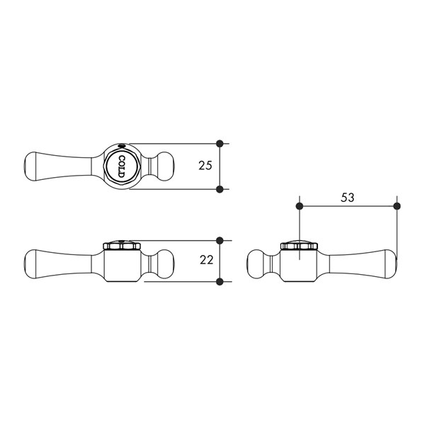 Austworld, monopoly tapware drawings, whitehall, lever handle and butt anti vandal, chrome