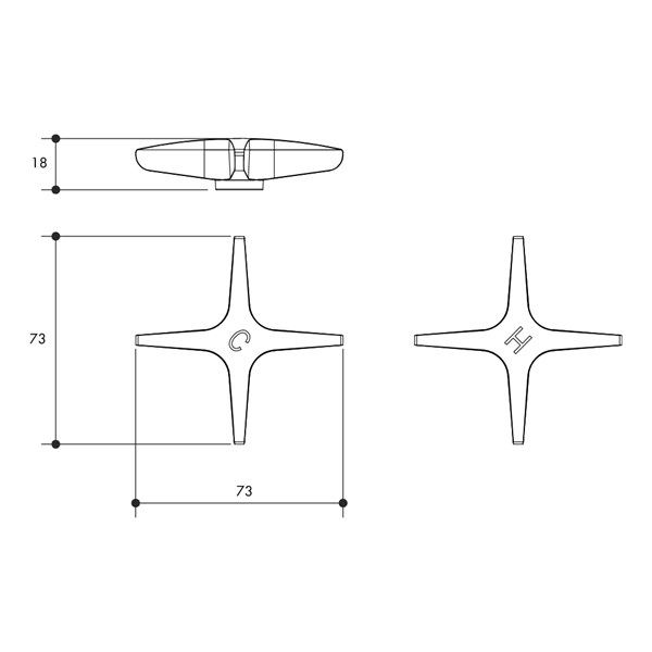 Austworld, technical drawings, monopoly tapware, park lane, PARK LANE HANDLE HOT, chrome plated